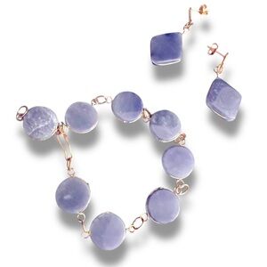 LIKE NEW Stone Earring and Bracelet Set